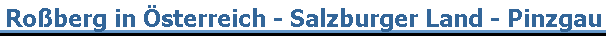 Roberg in sterreich - Salzburger Land - Pinzgau