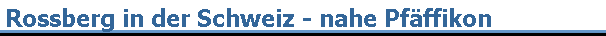 Rossberg in der Schweiz - nahe Pfffikon